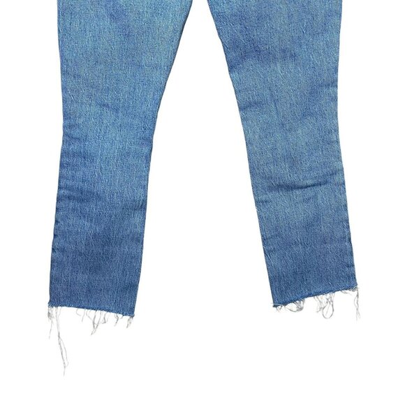 🌟 Abercrombie & Fitch High Rise Distressed Skinny Jeans Light Wash SZ 25 - Picture 6 of 7